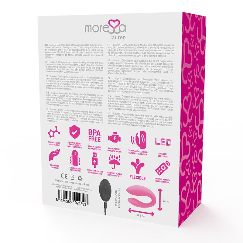 Alternative view of MORESSA - LAUREN REMOTE CONTROL STIMULATOR FOR COUPLES