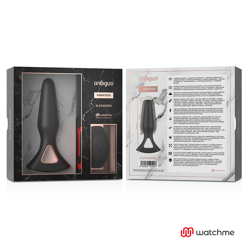 ANBIGUO - WATCHME REMOTE CONTROL VIBRATOR ANAL PLUG ALEXANDRU - Bild 8