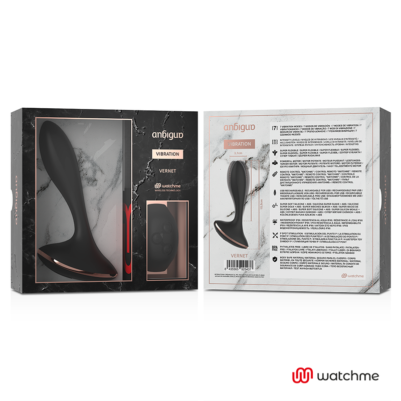 ANBIGUO - WATCHME REMOTE CONTROL VIBRATOR ANAL PLUG VERNET - Bild 8