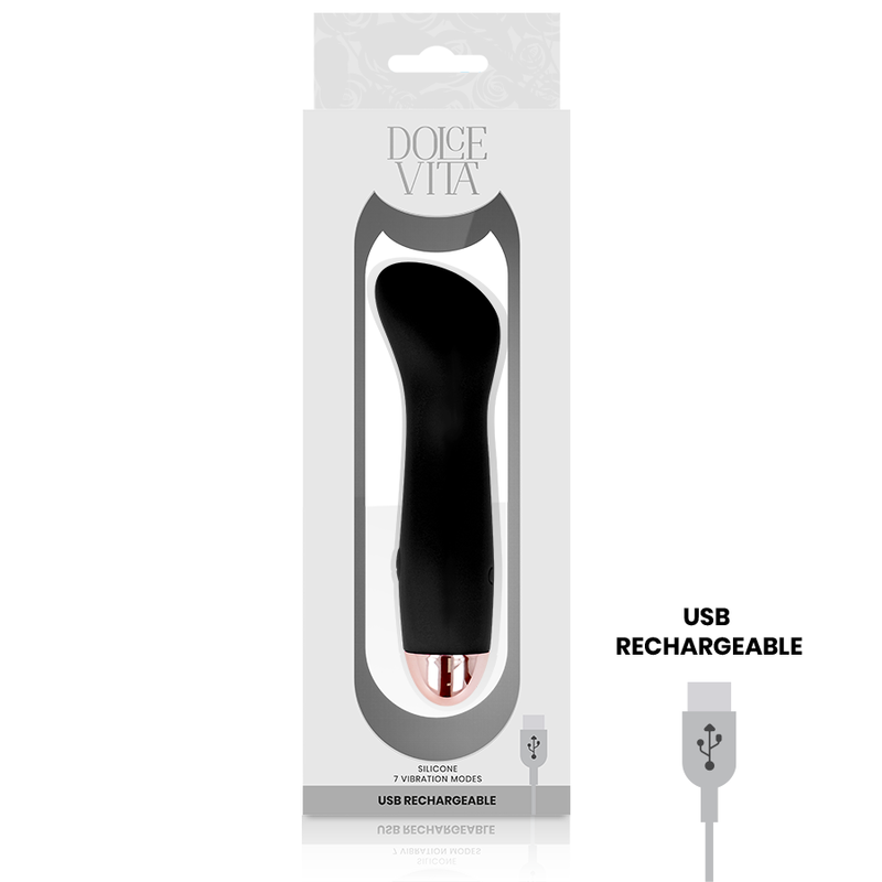 DOLCE VITA - RECHARGEABLE VIBRATOR ONE BLACK 7 SPEED - Bild 3
