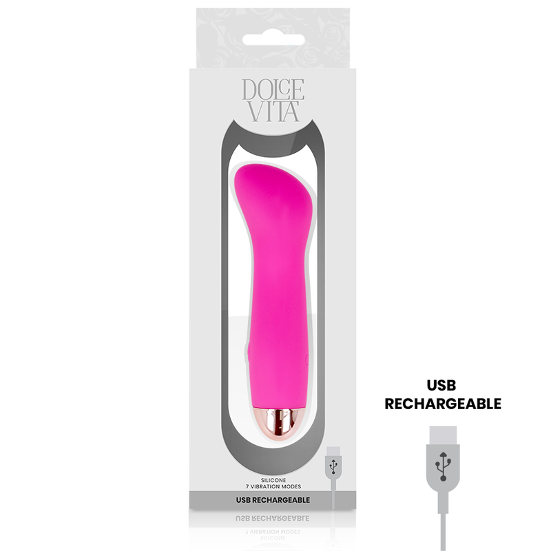 DOLCE VITA - RECHARGEABLE VIBRATOR ONE PINK 7 SPEED - Bild 3