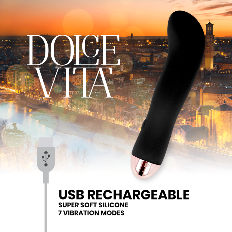Alternative view of DOLCE VITA - RECHARGEABLE VIBRATOR TWO BLACK 7 SPEED