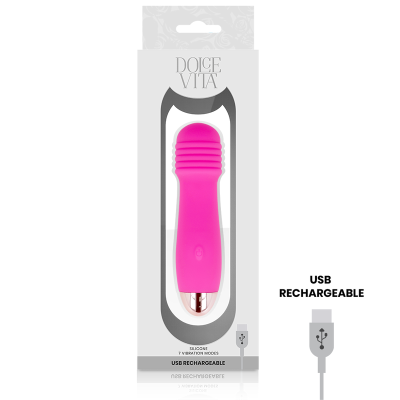 DOLCE VITA - RECHARGEABLE VIBRATOR THREE PINK 7 SPEEDS - Bild 3