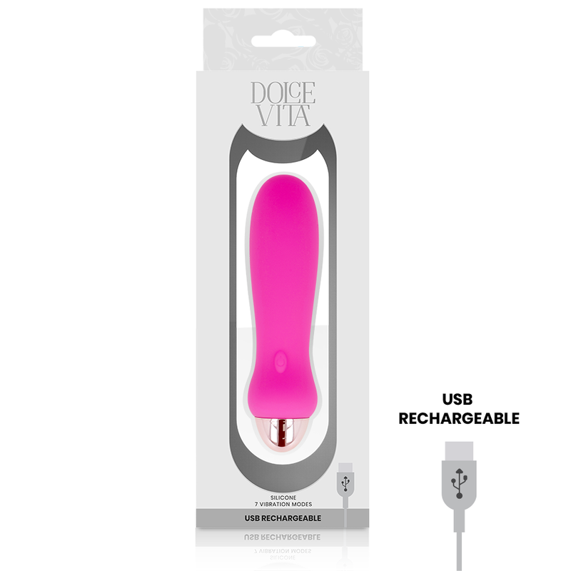 Alternative view of DOLCE VITA - RECHARGEABLE VIBRATOR FIVE PINK 7 SPEEDS