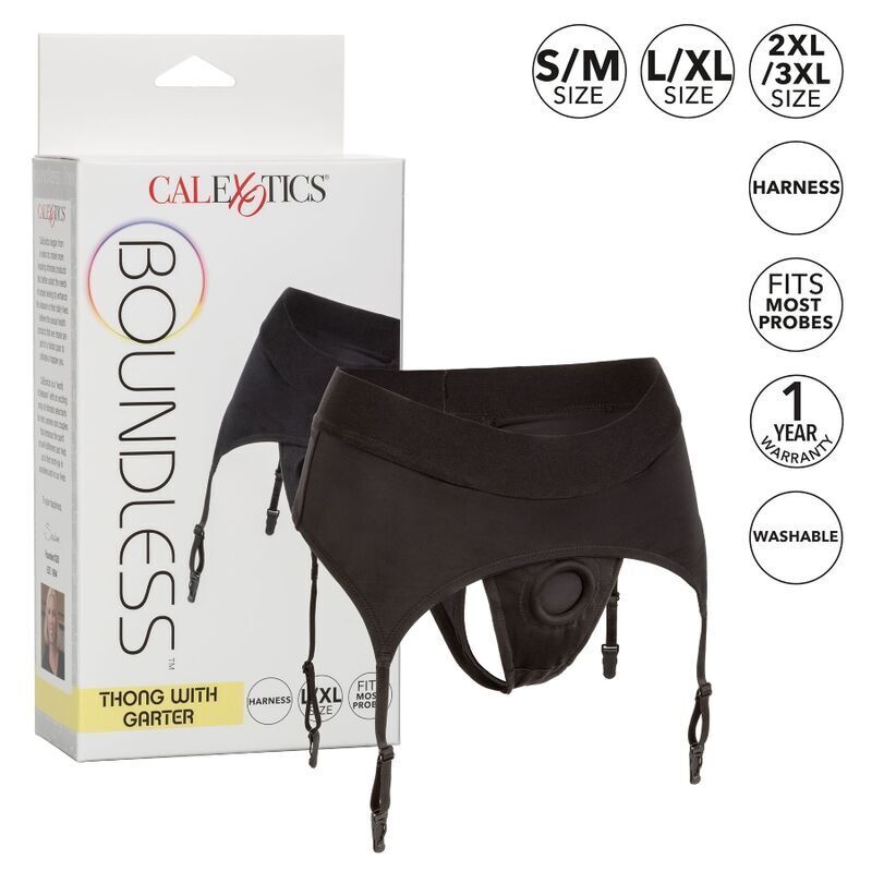 CALEXOTICS - BOUNDLESS THONG WITH GARTER S/M - Bild 4