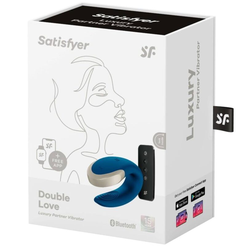 SATISFYER - DOUBLE LOVE LUXURY PARTNER VIBRATOR BLUE - Bild 2