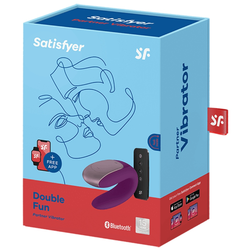 SATISFYER - DOUBLE FUN PARTNER VIBRATOR PURPLE - Bild 3