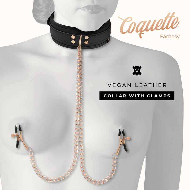 COQUETTE CHIC DESIRE - FANTASY NIPPLE CLAMP NECKLACE WITH NEOPRENE LINING - Bild 4