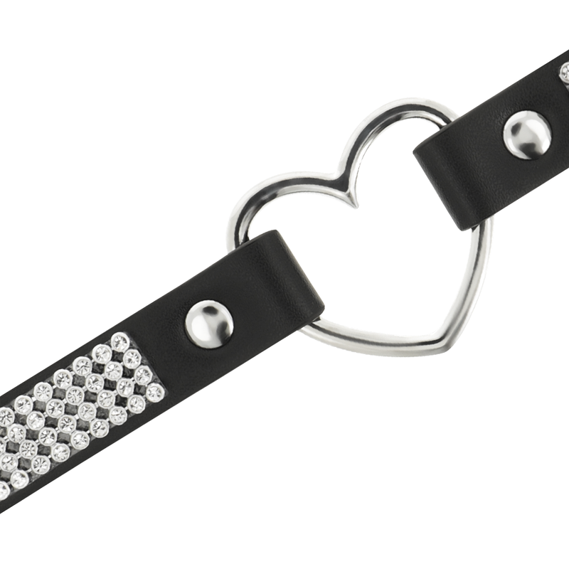 COQUETTE CHIC DESIRE - VEGAN LEATHER CHOKER WITH HEART - Bild 4