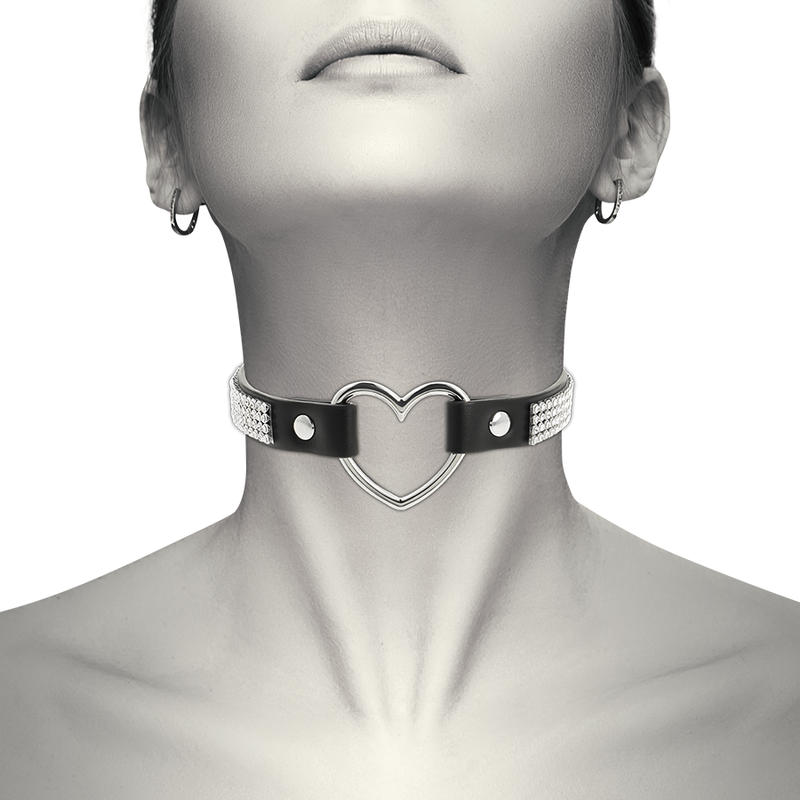 COQUETTE CHIC DESIRE - VEGAN LEATHER CHOKER WITH HEART - Bild 6