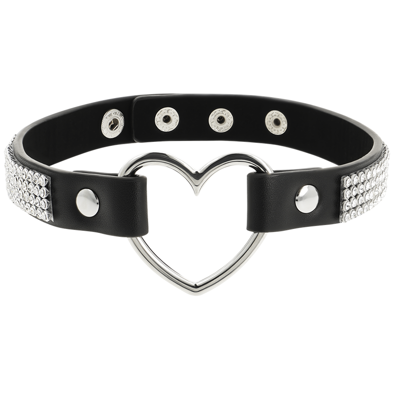 COQUETTE CHIC DESIRE - VEGAN LEATHER CHOKER WITH HEART - Bild 3