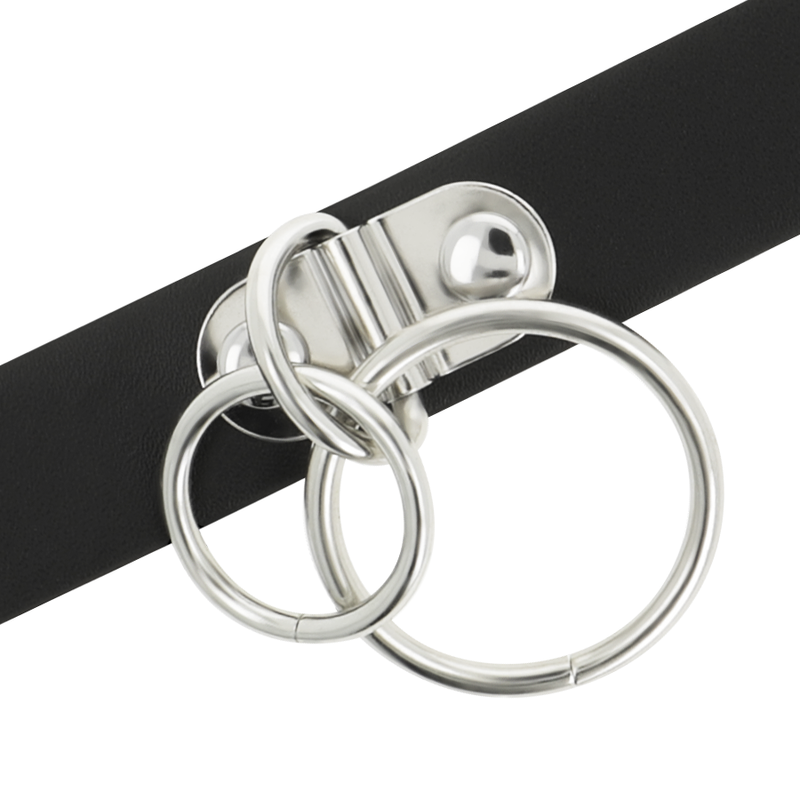COQUETTE CHIC DESIRE - DOUBLE RING VEGAN LEATHER CHOKER - Bild 4