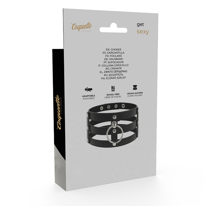 COQUETTE CHIC DESIRE - FETISH STYLE VEGAN LEATHER CHOKER - Bild 6