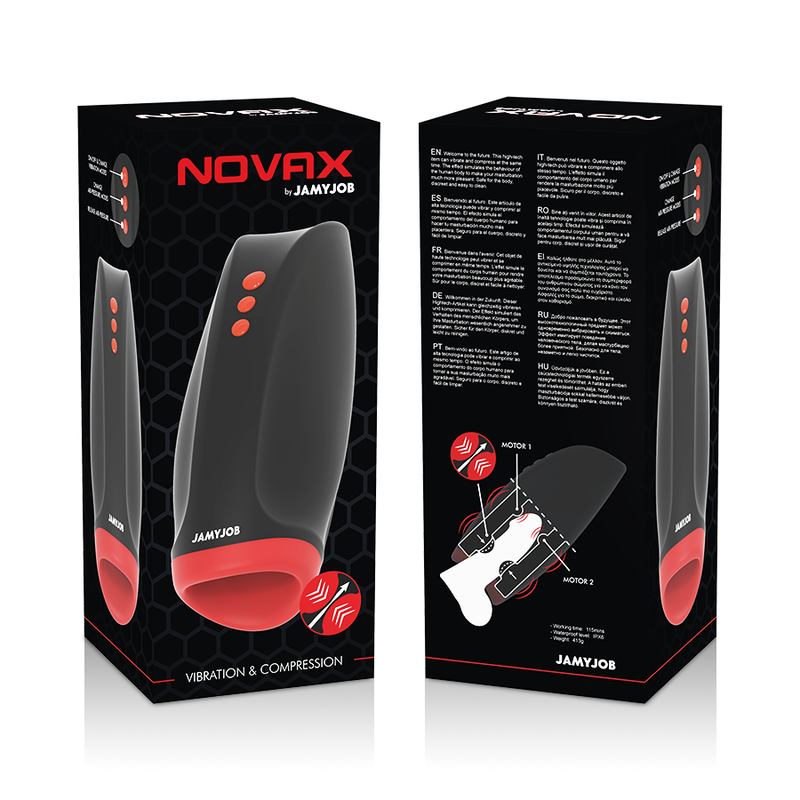 JAMYJOB - NOVAX MASTURBATOR WITH VIBRATION AND COMPRESSION - Bild 5