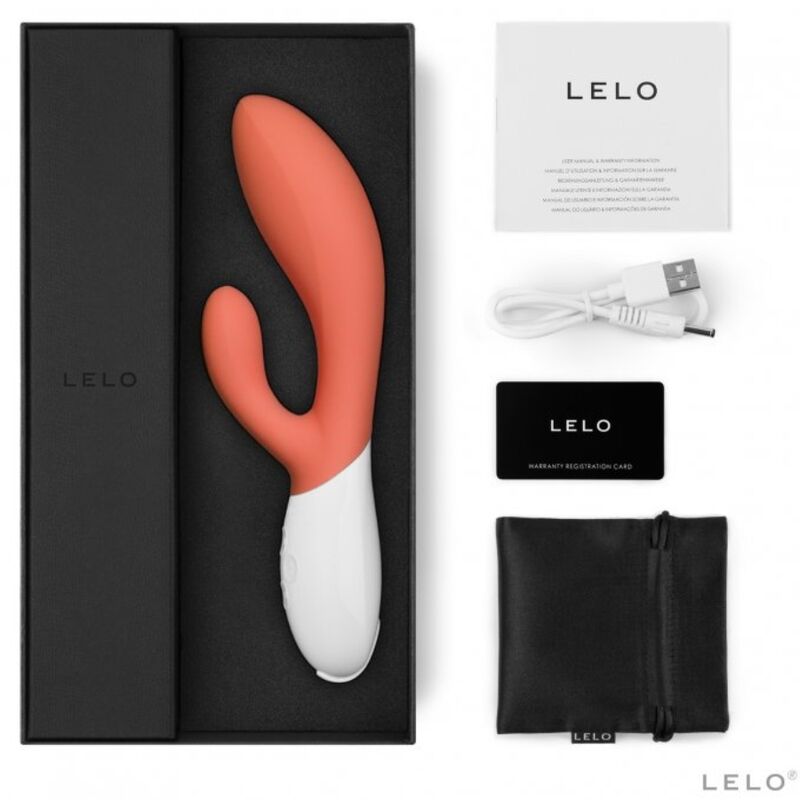 Alternative view of LELO - INA 3 LUXURY CORAL RABBIT VIBRATOR