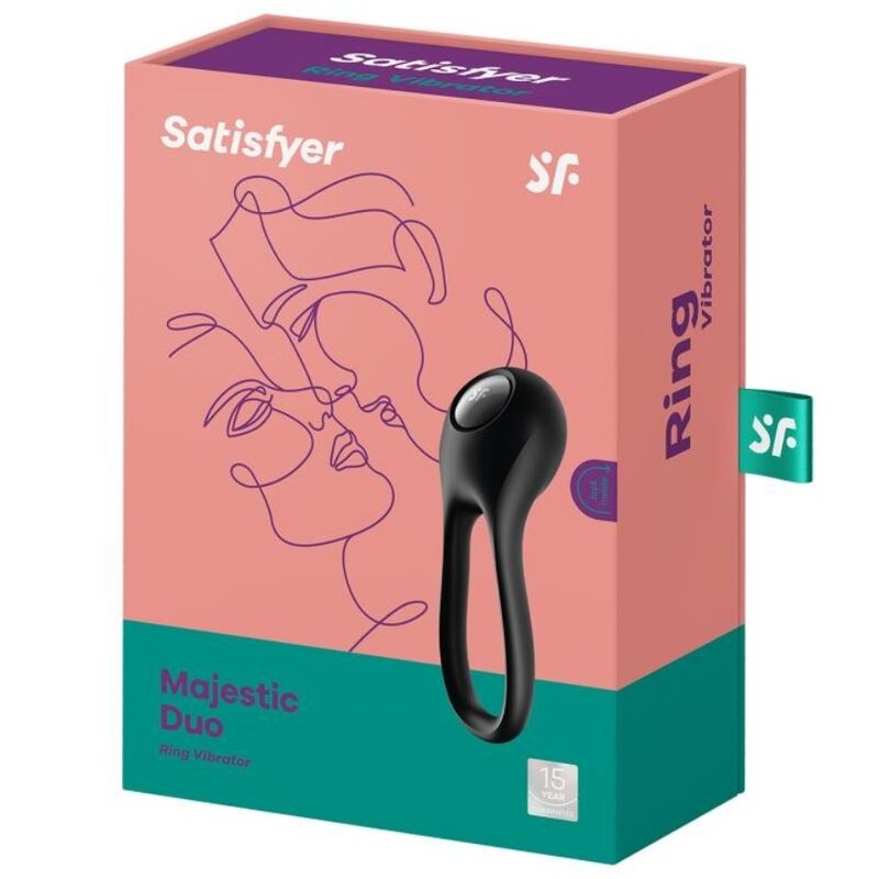 SATISFYER - MAJESTIC DUO RING VIBRATOR BLACK - Bild 4