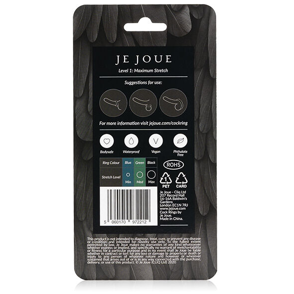 JE JOUE - MAXIMUM STRETCH SILICONE COCK RING - BLACK - Bild 5