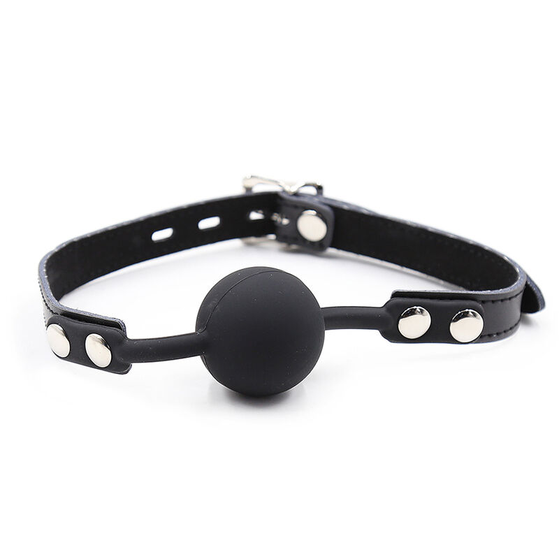 OHMAMA FETISH - SILICONE BALL GAG WITH LEATHER BELT (PADLOCK INCLUDED) - Bild 8