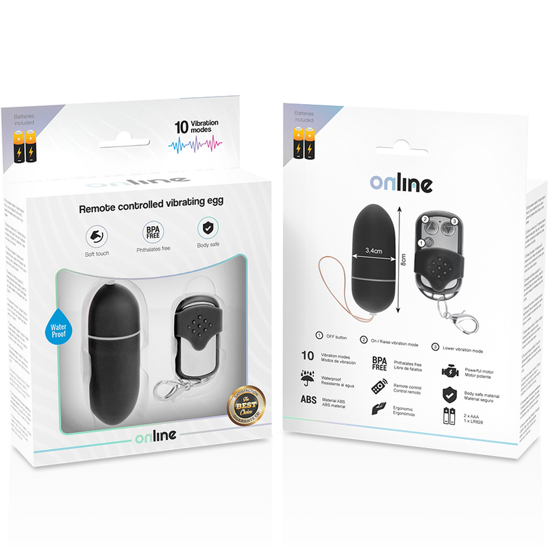 ONLINE - REMOTE CONTROL VIBRATING EGG L BLACK - Bild 4