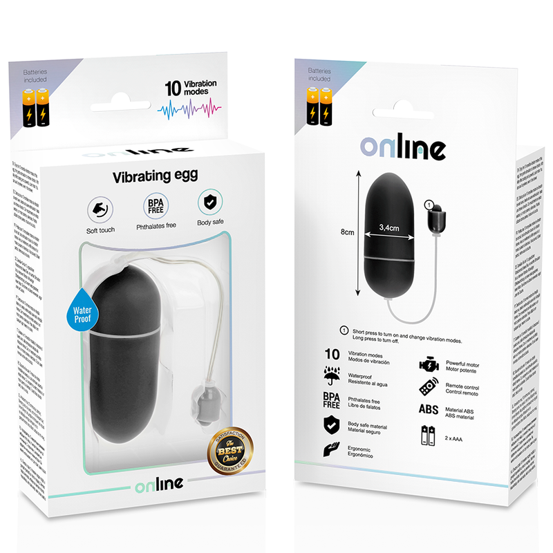ONLINE - WATERPROOF VIBRATING EGG BLACK - Bild 3