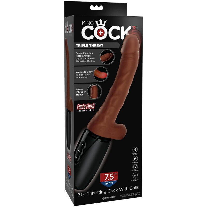 KING COCK - PLUS TRIPLE THREAT BROWN SKIN TONE - Bild 6