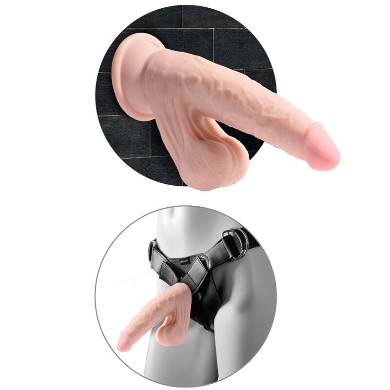 KING COCK - PLUS 3D DILDO SWINGING BALLS 24.5 CM LIGHT SKIN - Bild 4