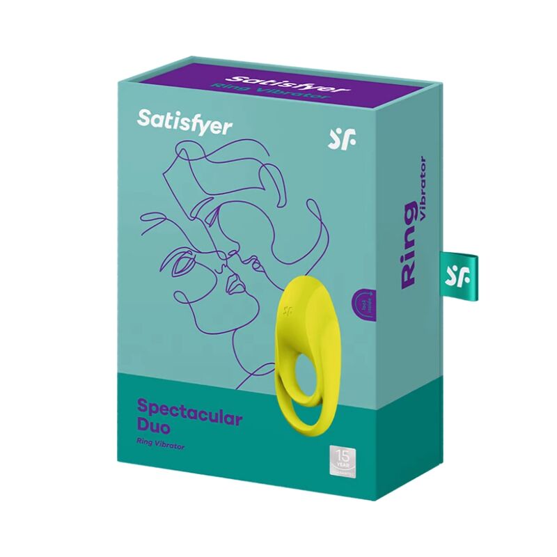 Alternative view of SATISFYER - SPECTACULAR DUO RING VIBRATOR YELLOW