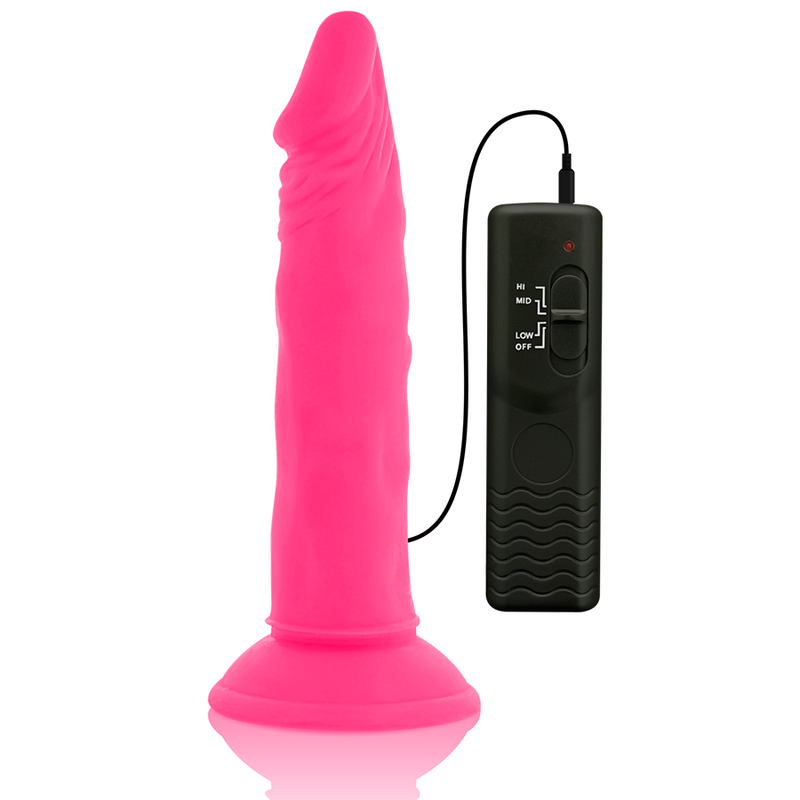 DIVERSIA - FLEXIBLE VIBRATING DILDO PINK 23 CM -O- 4.3 CM - Bild 4