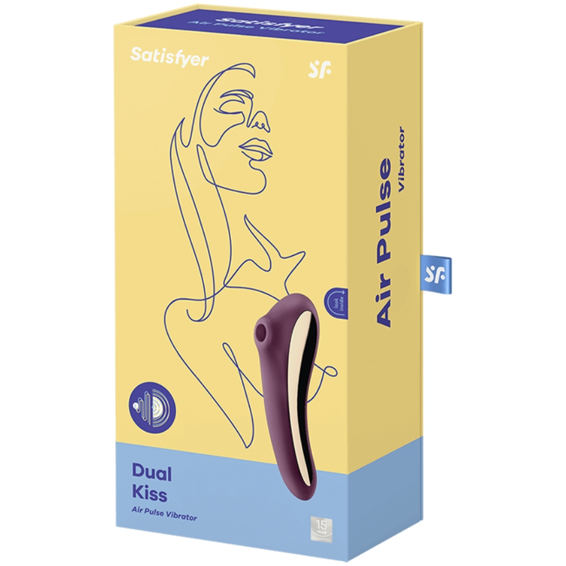 SATISFYER - DUAL KISS AIR PULSE VIBRATOR WINE RED - Bild 2