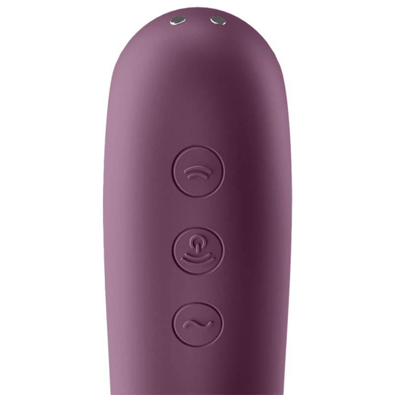 SATISFYER - DUAL KISS AIR PULSE VIBRATOR WINE RED - Bild 3
