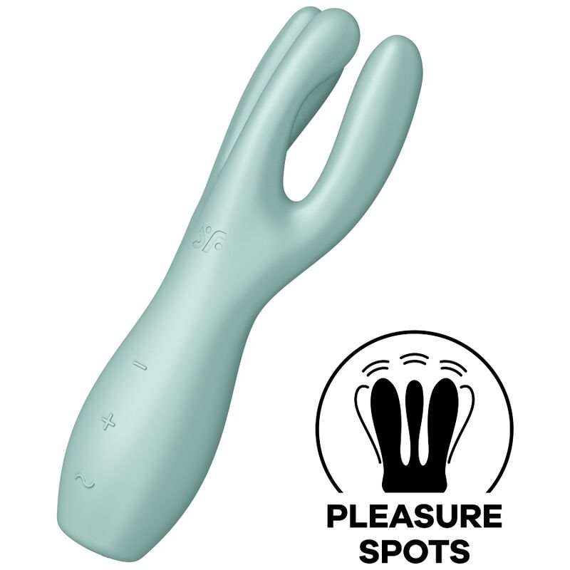 Alternative view of SATISFYER - THREESOME 3 VIBRATOR MINT