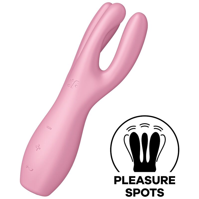 Alternative view of SATISFYER - THREESOME 3 VIBRATOR PINK
