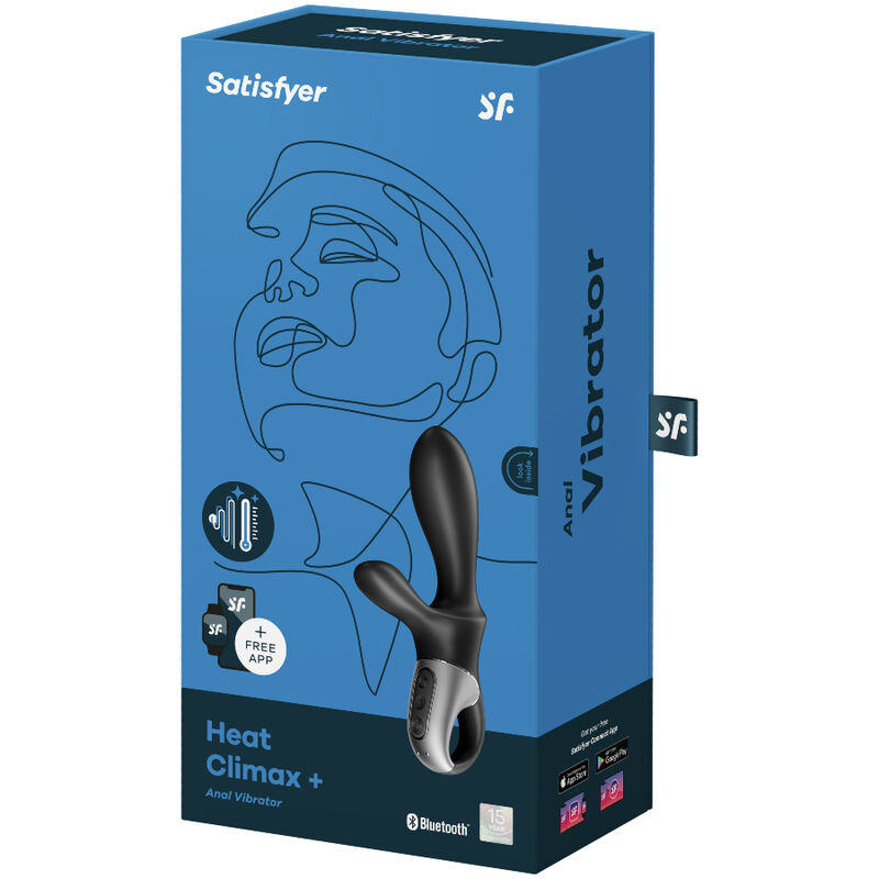 Alternative view of SATISFYER - HEAT CLIMAX+ ANAL VIBRATOR APP BLACK