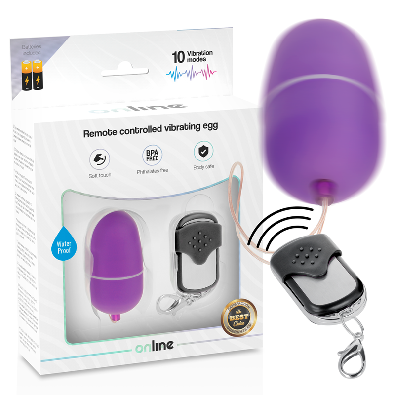 ONLINE - REMOTE CONTROL VIBRATING EGG M PURPLE - Bild 5