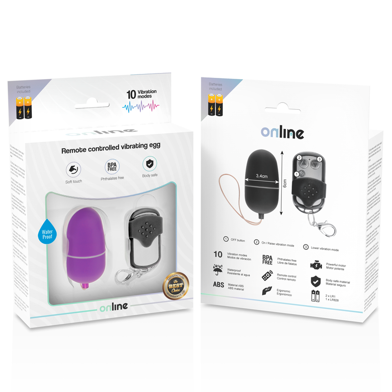 ONLINE - REMOTE CONTROL VIBRATING EGG M PURPLE - Bild 3