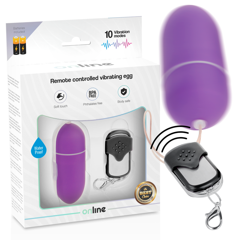 ONLINE - REMOTE CONTROL VIBRATING EGG L PURPLE - Bild 4
