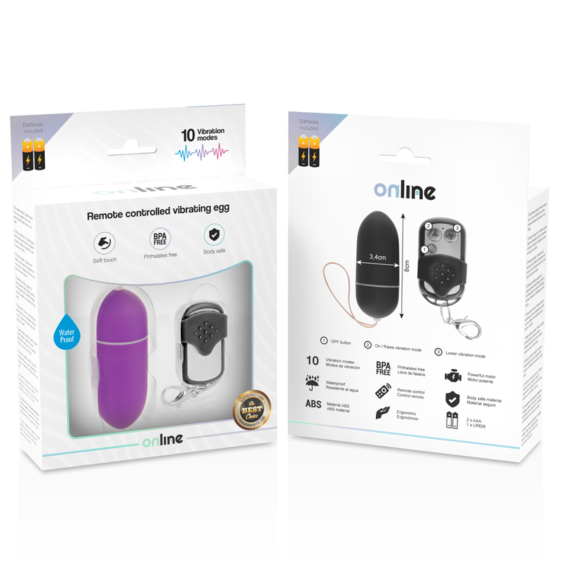 ONLINE - REMOTE CONTROL VIBRATING EGG L PURPLE - Bild 5