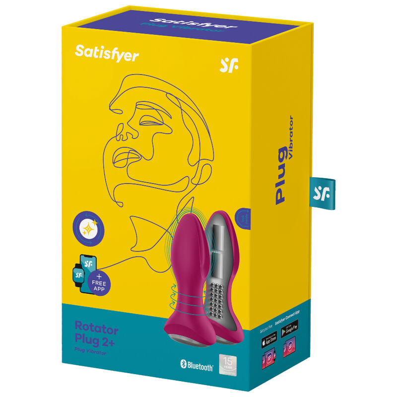 SATISFYER - ROTATOR PLUG 2+ VIBRATING PLUG APP RED - Bild 3