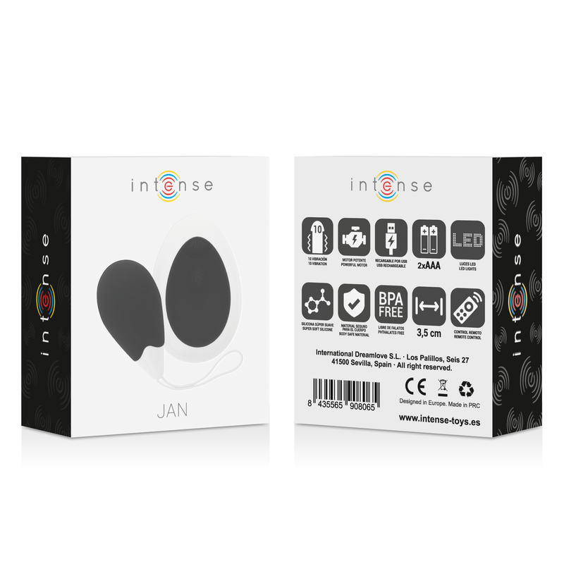 INTENSE - JAN VIBRATING EGG REMOTE CONTROL BLACK - Bild 4