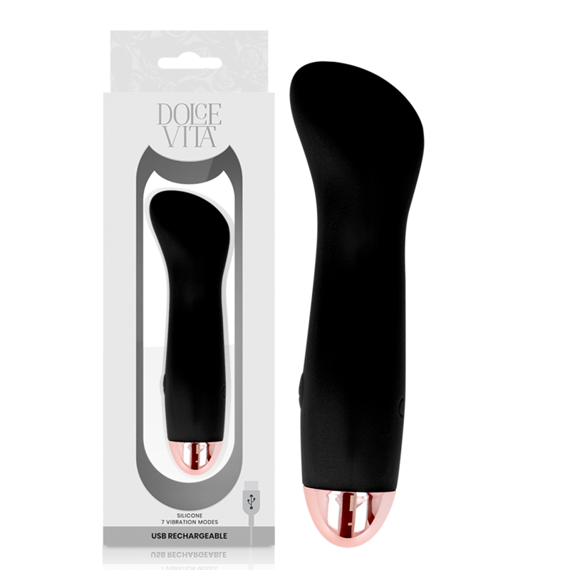 DOLCE VITA - RECHARGEABLE VIBRATOR ONE BLACK 7 SPEED - Bild 5
