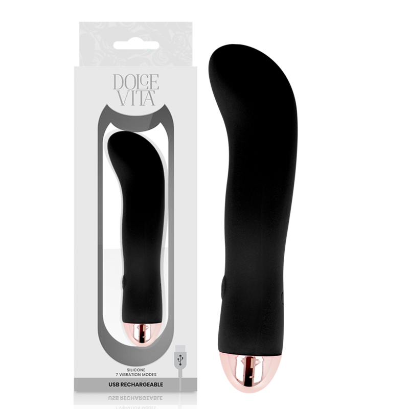 DOLCE VITA - RECHARGEABLE VIBRATOR TWO BLACK 7 SPEED - Bild 5