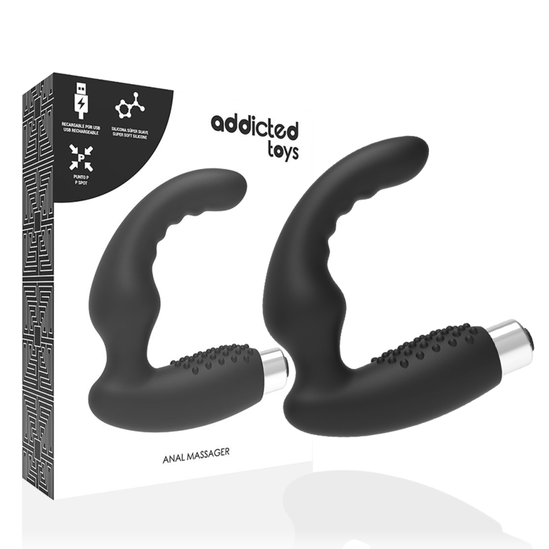 Alternative view of ADDICTED TOYS - PROSTATIC VIBRATOR RECHARGEABLE MODEL 2 - BLACK