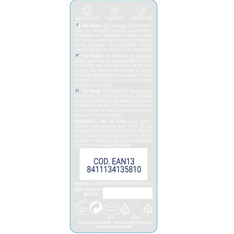 Alternative view of CONTROL - 2 EN 1 MASSAGE & PLEASURE THAI PASSION 200 ML