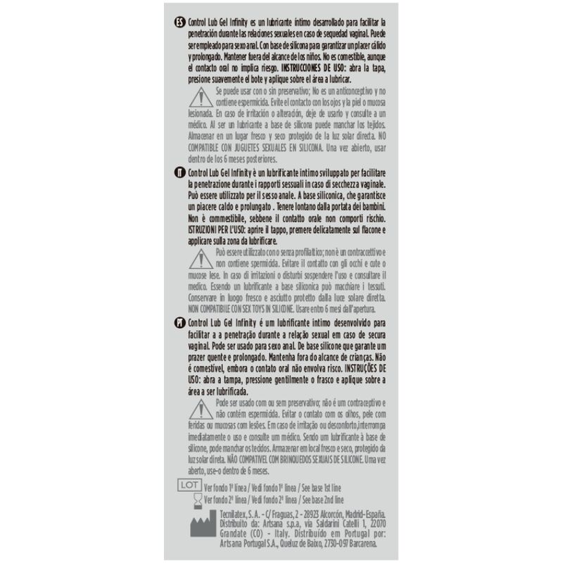 Alternative view of CONTROL - INFINITY SILICONE BASED LUBRICANT 75 ML