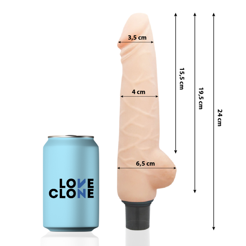 LOVECLONE - HARALD SELF LUBRICATION VIBRATOR 24 CM -O- 4 CM - Bild 3