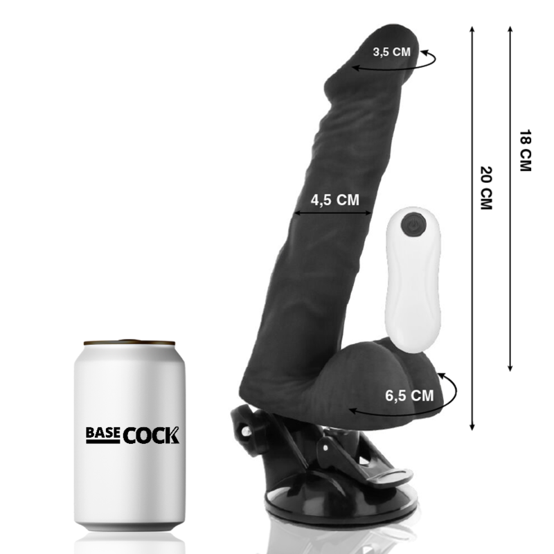 Alternative view of BASECOCK - REALISTIC ARTICULABLE REMOTE CONTROL BLACK 20 CM -O- 4.5 CM
