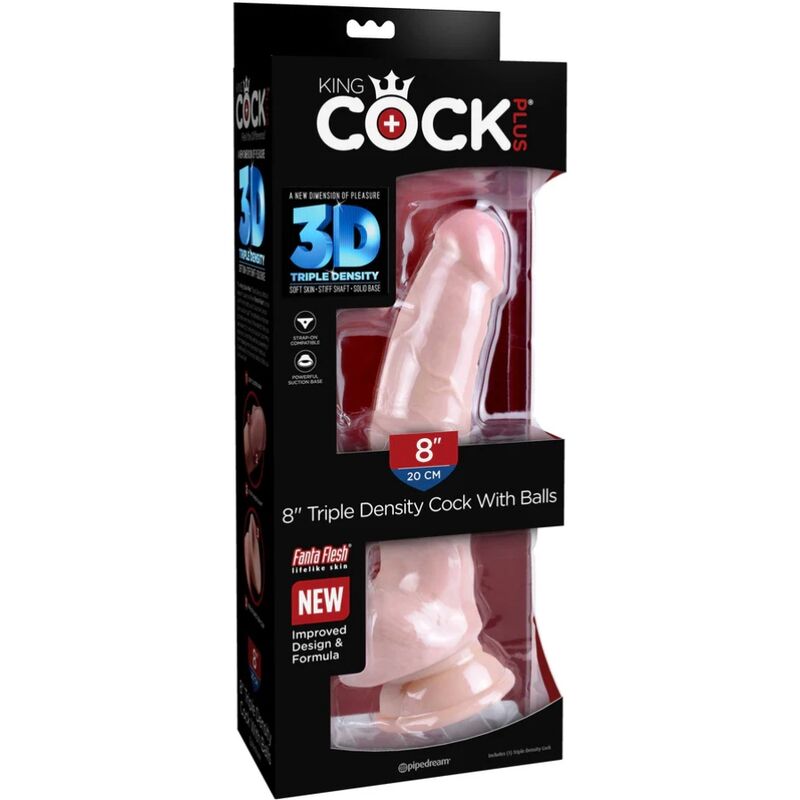 Alternative view of KING COCK - TRIPLE DENSITY DILDO 18.4 CM