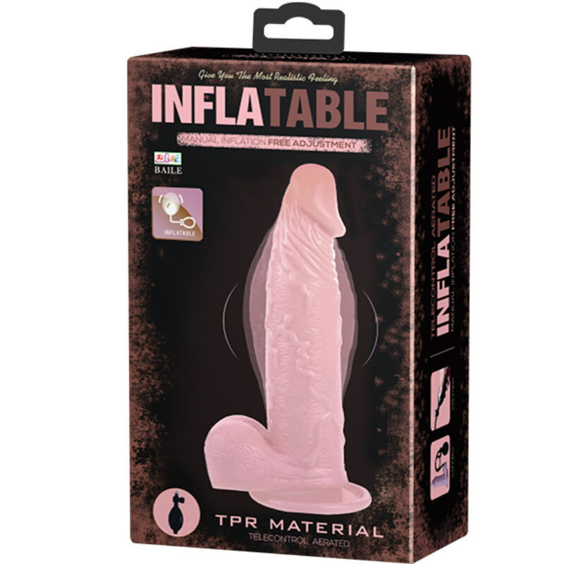 Alternative view of BAILE - REALISTIC INFLATABLE DILDO WITH SUCTION CUP 15 CM
