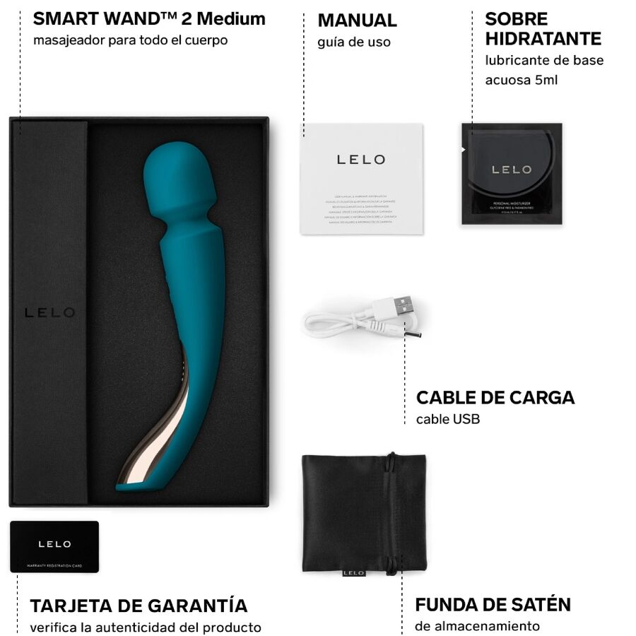LELO - SMART MEDIUM WAND 2 OCEAN BLUE MASSAGER - Bild 4