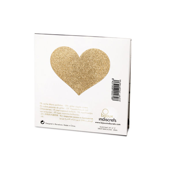 BIJOUX - INDISCRETS FLASH GOLDEN HEART NIPPLE COVERS - Bild 3
